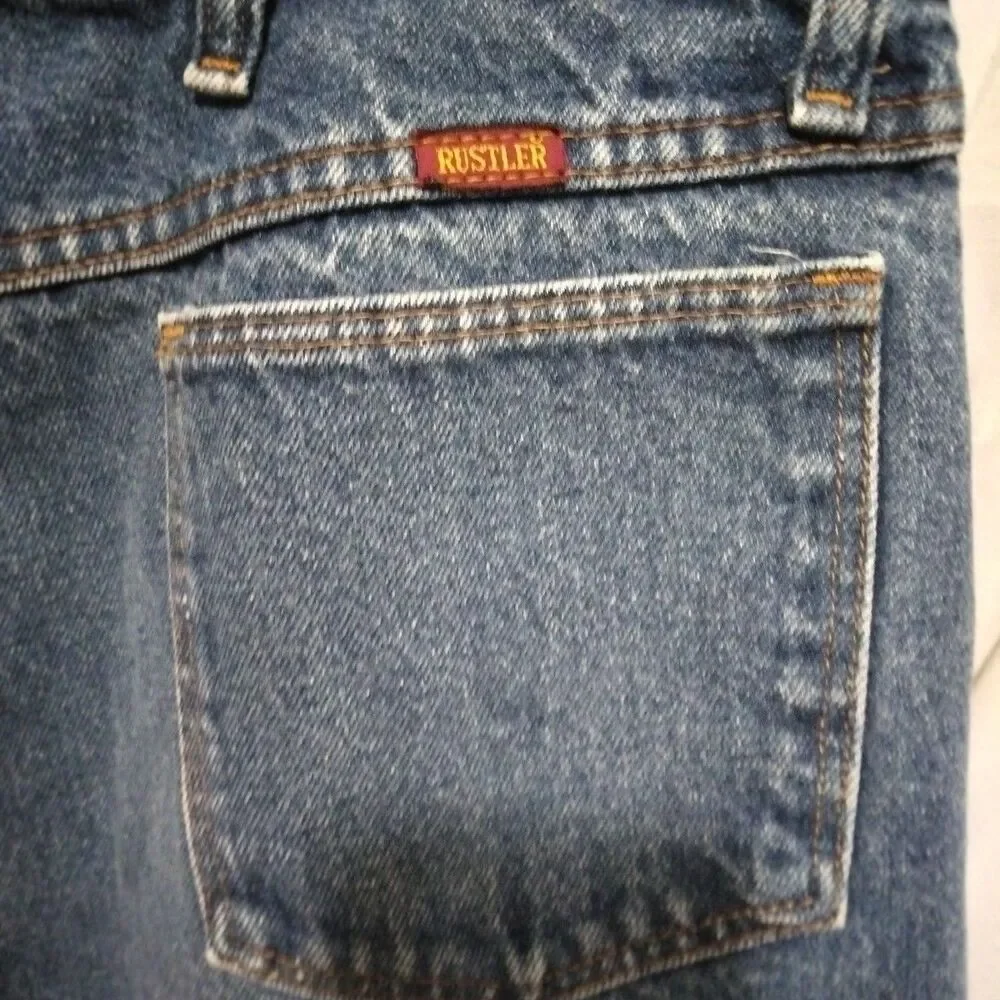 rustler jeans for men No Tag Measure 34x32 Med Wash Boot cut